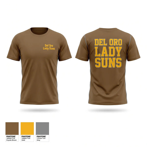 Short Sleeve Performance Shirt, Del Oro Lady Suns, Softball, Teamtime, Team time, sublimation, custom sports apparel, team uniforms, spirit wear, spiritwear, sports uniforms, custom shirts, team store, custom team store, fundraiser sports, apparel fundraiser
