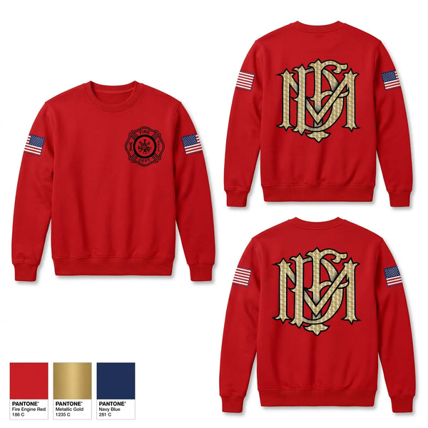 Crew Neck Sweatshirt, Mountain Fire Department, Fire Department, Teamtime, Team time, sublimation, custom sports apparel, team uniforms, spirit wear, spiritwear, sports uniforms, custom shirts, team store, custom team store, fundraiser sports, apparel fundraiser