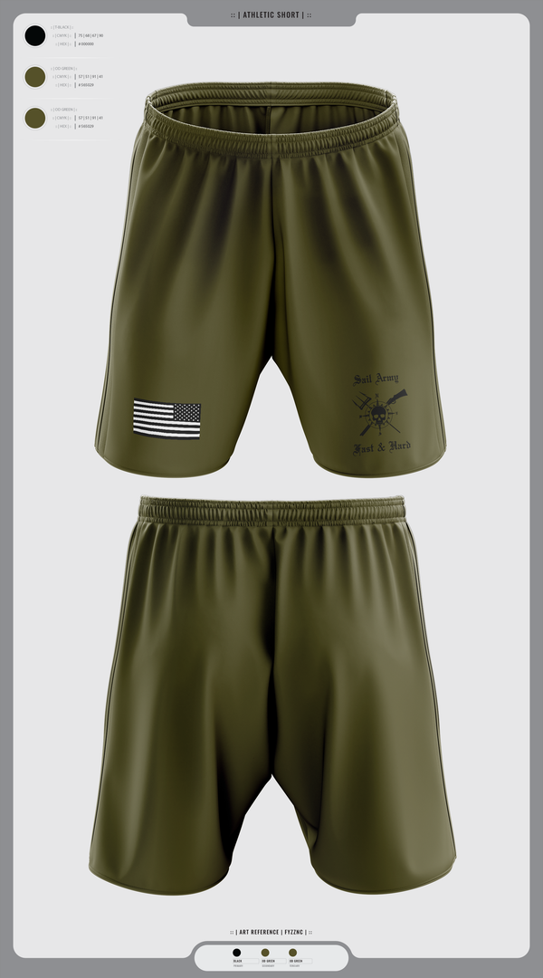 Athletic Shorts With Pockets, , Army, Teamtime, Team time, sublimation, custom sports apparel, team uniforms, spirit wear, spiritwear, sports uniforms, custom shirts, team store, custom team store, fundraiser sports, apparel fundraiser
