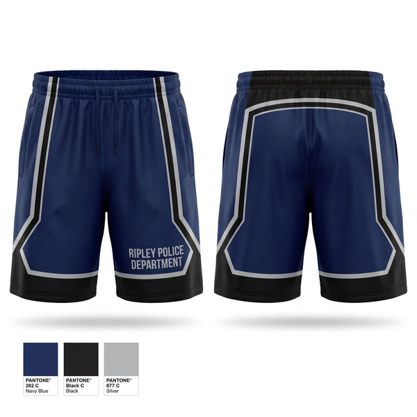 Athletic Shorts With Pockets, ripley poice department, Police, Teamtime, Team time, sublimation, custom sports apparel, team uniforms, spirit wear, spiritwear, sports uniforms, custom shirts, team store, custom team store, fundraiser sports, apparel fundraiser
