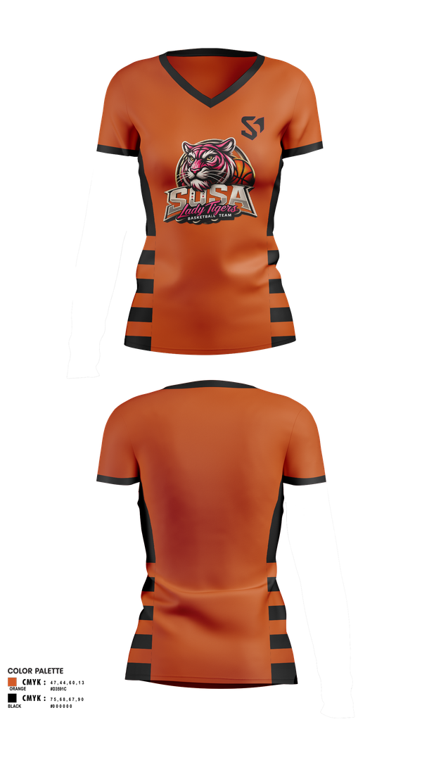 Womens Short Sleeve Vneck Shirt, SOSA Basketball, Men's Basketball, Teamtime, Team time, sublimation, custom sports apparel, team uniforms, spirit wear, spiritwear, sports uniforms, custom shirts, team store, custom team store, fundraiser sports, apparel fundraiser