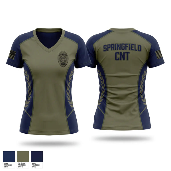 Womens Short Sleeve Vneck Shirt, Springfield Police CNT, Police, Teamtime, Team time, sublimation, custom sports apparel, team uniforms, spirit wear, spiritwear, sports uniforms, custom shirts, team store, custom team store, fundraiser sports, apparel fundraiser