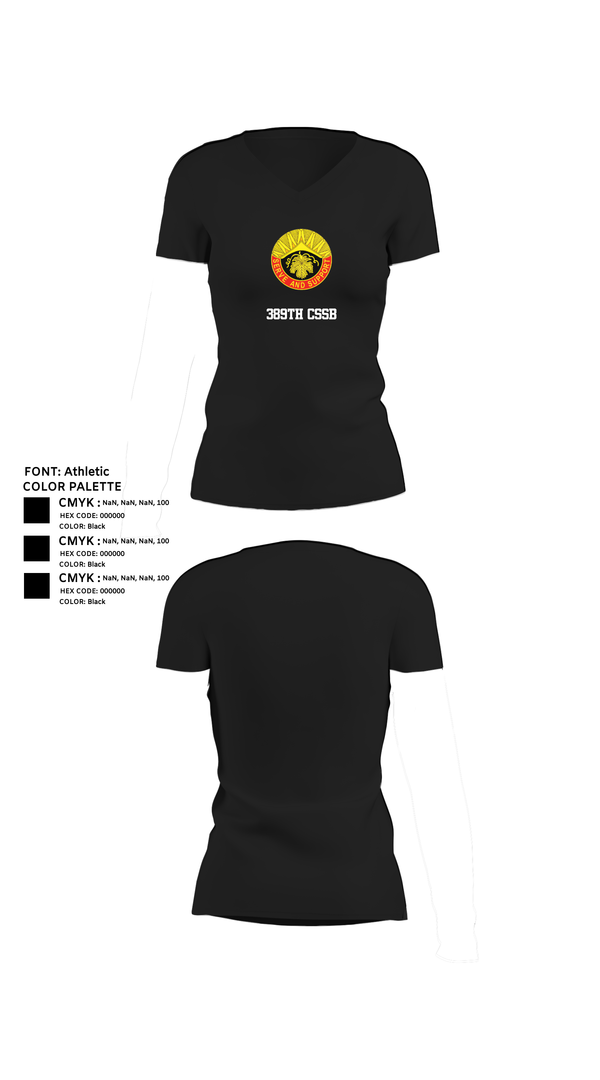 Womens Short Sleeve Vneck Shirt, 389th CSSB, , Teamtime, Team time, sublimation, custom sports apparel, team uniforms, spirit wear, spiritwear, sports uniforms, custom shirts, team store, custom team store, fundraiser sports, apparel fundraiser