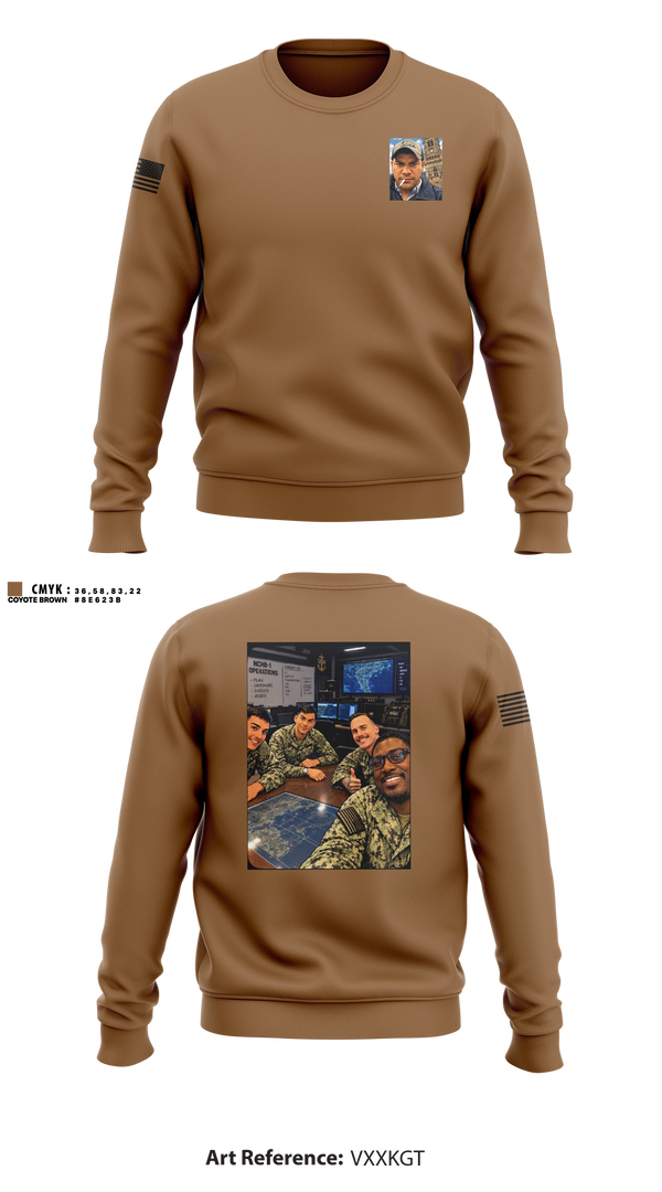 Crew Neck Sweatshirt, 2025 S3 Ops, Navy, Teamtime, Team time, sublimation, custom sports apparel, team uniforms, spirit wear, spiritwear, sports uniforms, custom shirts, team store, custom team store, fundraiser sports, apparel fundraiser