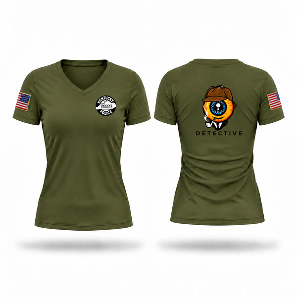 Womens Short Sleeve Vneck Shirt, Kentucky State Police, Police, Teamtime, Team time, sublimation, custom sports apparel, team uniforms, spirit wear, spiritwear, sports uniforms, custom shirts, team store, custom team store, fundraiser sports, apparel fundraiser