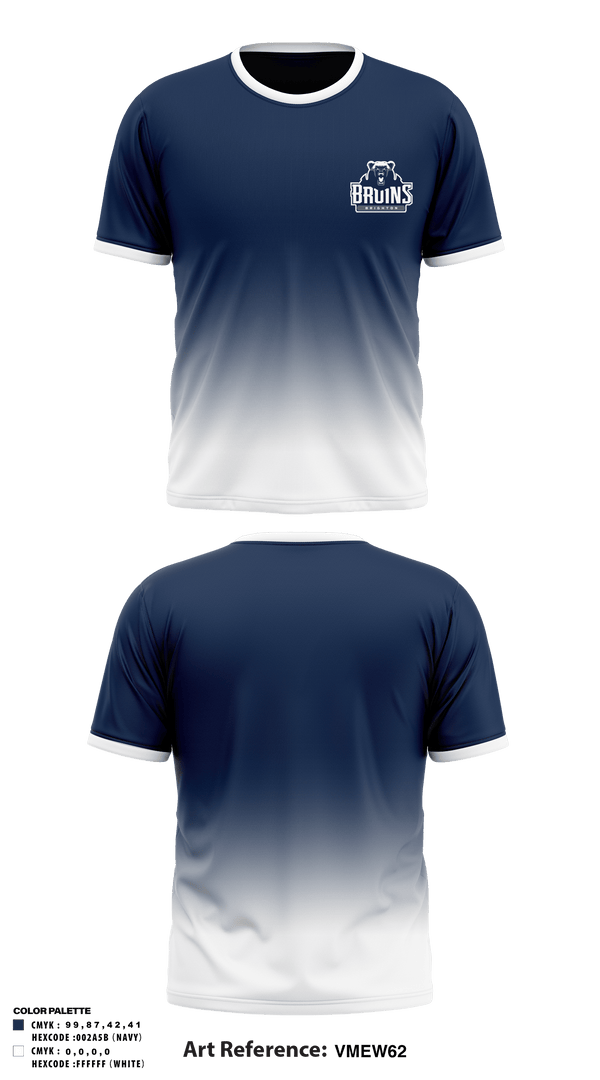 Brighton High School Tennis 96269099 Short Sleeve Performance Shirt - 1
