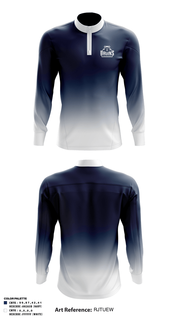 Brighton High School Tennis 96269099 Quarter Zip Jacket - 1