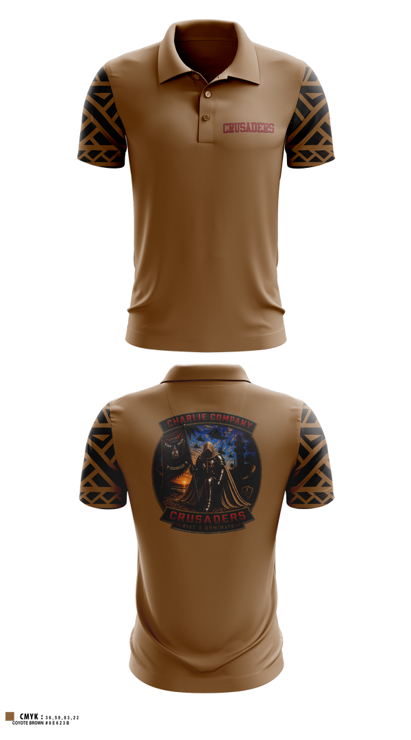 Short Sleeve Performance Polo, Crusaders, Army, Teamtime, Team time, sublimation, custom sports apparel, team uniforms, spirit wear, spiritwear, sports uniforms, custom shirts, team store, custom team store, fundraiser sports, apparel fundraiser