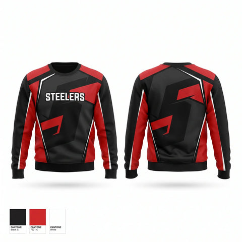 Crew Neck Sweatshirt, STEELERS, , Teamtime, Team time, sublimation, custom sports apparel, team uniforms, spirit wear, spiritwear, sports uniforms, custom shirts, team store, custom team store, fundraiser sports, apparel fundraiser