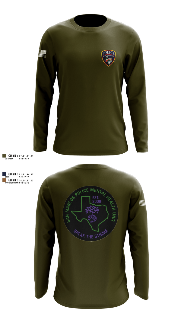 SMPD Mental Health Unit 50608252 Long Sleeve Performance Shirt -2