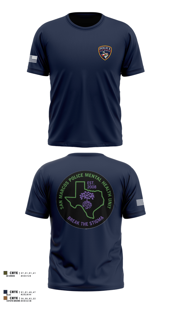 SMPD Mental Health Unit 50608252 Old School Cotton Feel Shirt -1