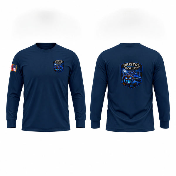 Long Sleeve Performance Shirt, Bristol TN Police Department, Police, Teamtime, Team time, sublimation, custom sports apparel, team uniforms, spirit wear, spiritwear, sports uniforms, custom shirts, team store, custom team store, fundraiser sports, apparel fundraiser