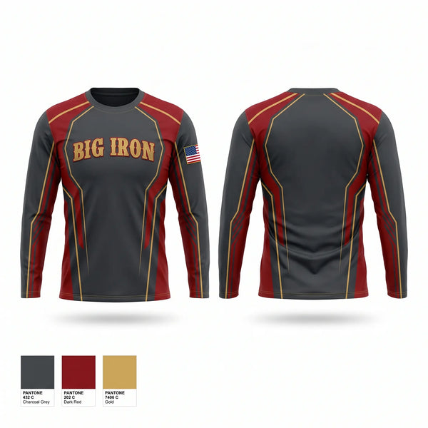 Long Sleeve Performance Shirt, Big Iron, Fire Department, Teamtime, Team time, sublimation, custom sports apparel, team uniforms, spirit wear, spiritwear, sports uniforms, custom shirts, team store, custom team store, fundraiser sports, apparel fundraiser