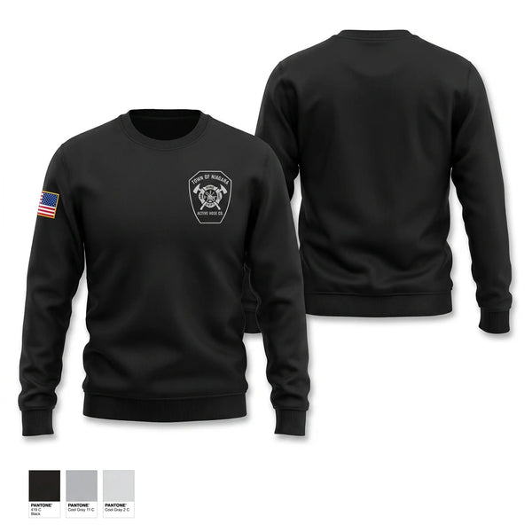 Crew Neck Sweatshirt, Town of Niagara Truck 8, Fire Department, Teamtime, Team time, sublimation, custom sports apparel, team uniforms, spirit wear, spiritwear, sports uniforms, custom shirts, team store, custom team store, fundraiser sports, apparel fundraiser