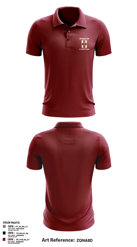 1st Medical Brigade 47127889 Short Sleeve Performance Polo - 24