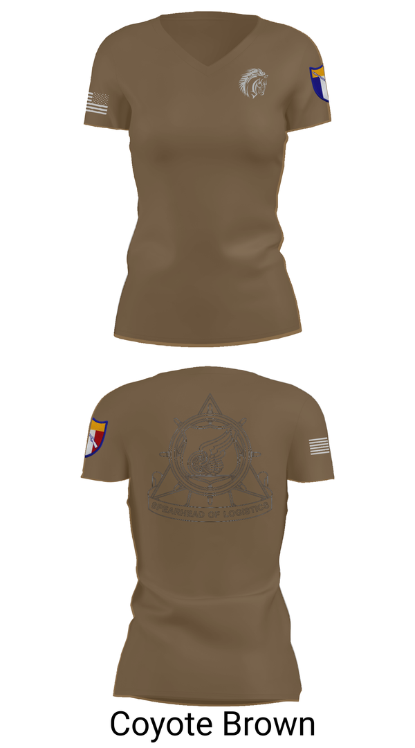 Womens Short Sleeve Vneck Shirt, 2112th Transportation Company, , Teamtime, Team time, sublimation, custom sports apparel, team uniforms, spirit wear, spiritwear, sports uniforms, custom shirts, team store, custom team store, fundraiser sports, apparel fundraiser