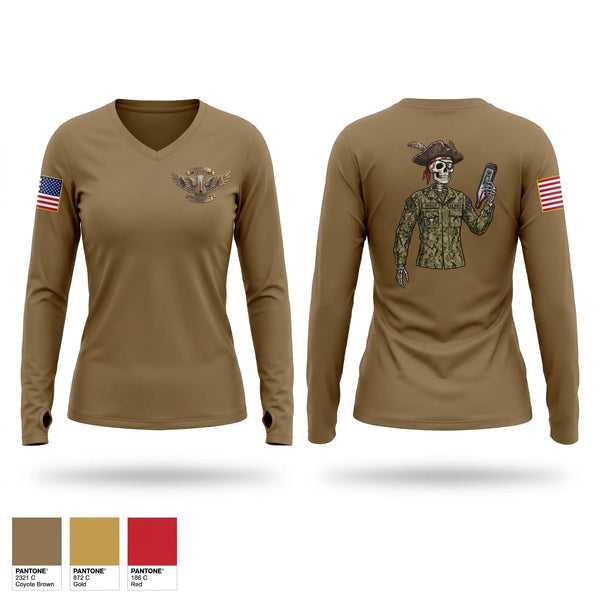 Womens Long Sleeve Vneck Shirt, OCS Team 2, Navy, Teamtime, Team time, sublimation, custom sports apparel, team uniforms, spirit wear, spiritwear, sports uniforms, custom shirts, team store, custom team store, fundraiser sports, apparel fundraiser