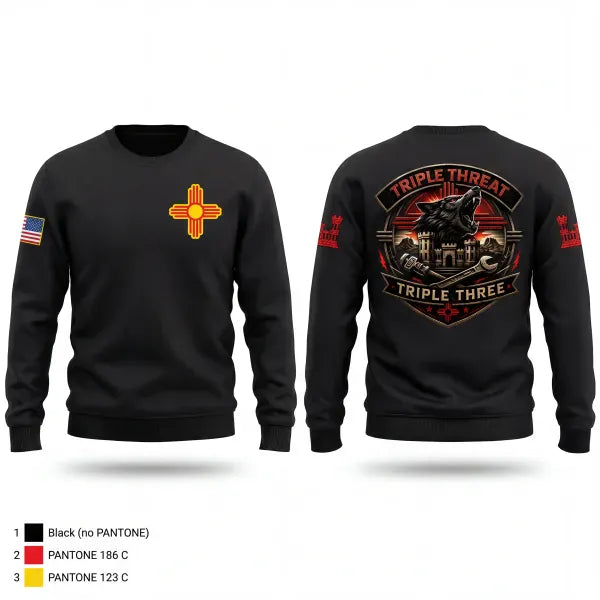Crew Neck Sweatshirt, 333rd Engineer Detachment, Army, Teamtime, Team time, sublimation, custom sports apparel, team uniforms, spirit wear, spiritwear, sports uniforms, custom shirts, team store, custom team store, fundraiser sports, apparel fundraiser