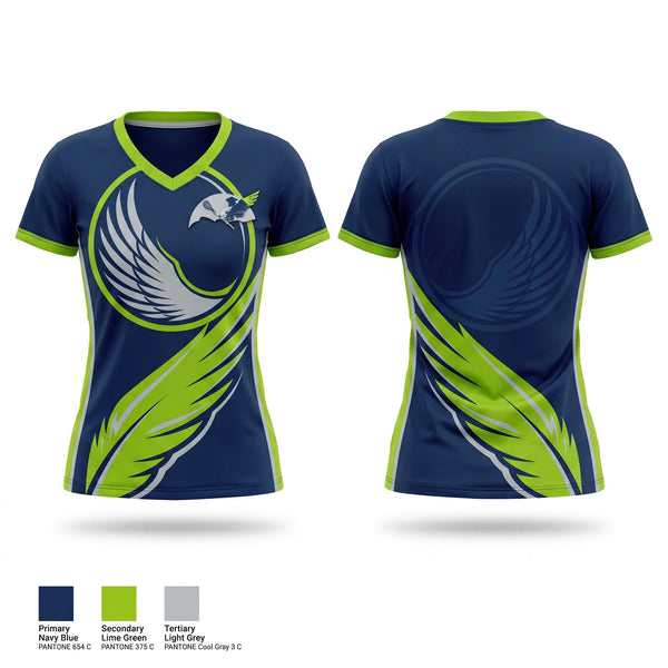 Womens Short Sleeve Vneck Shirt, Chilliwack Hawks, Men's Lacrosse, Teamtime, Team time, sublimation, custom sports apparel, team uniforms, spirit wear, spiritwear, sports uniforms, custom shirts, team store, custom team store, fundraiser sports, apparel fundraiser