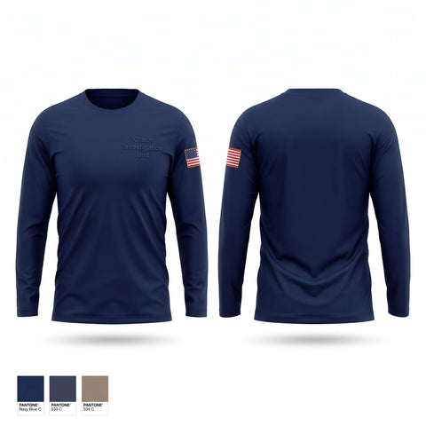Long Sleeve Performance Shirt, Crash Investigation Unit, Police, Teamtime, Team time, sublimation, custom sports apparel, team uniforms, spirit wear, spiritwear, sports uniforms, custom shirts, team store, custom team store, fundraiser sports, apparel fundraiser