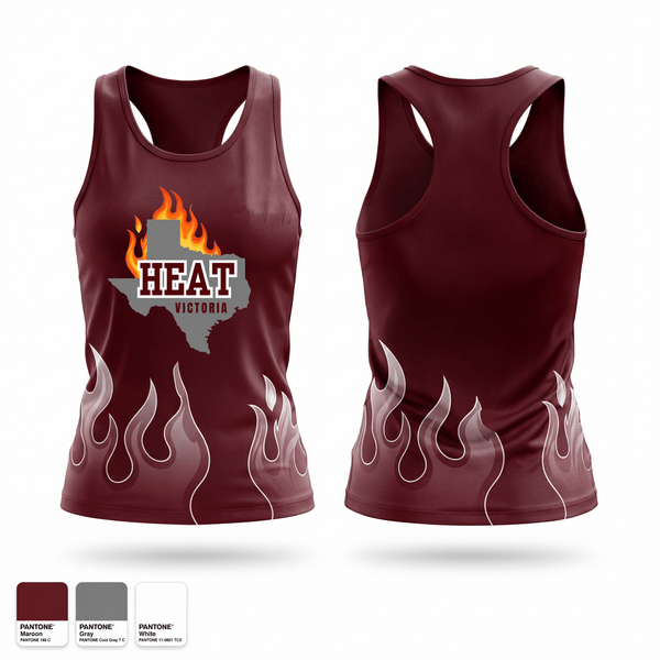 Mens Track Singlet, Victoria HEAT, Track & Field, Teamtime, Team time, sublimation, custom sports apparel, team uniforms, spirit wear, spiritwear, sports uniforms, custom shirts, team store, custom team store, fundraiser sports, apparel fundraiser