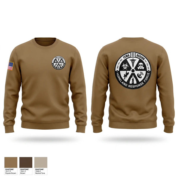 Crew Neck Sweatshirt, Region III Homeland Response Force, National Guard, Teamtime, Team time, sublimation, custom sports apparel, team uniforms, spirit wear, spiritwear, sports uniforms, custom shirts, team store, custom team store, fundraiser sports, apparel fundraiser