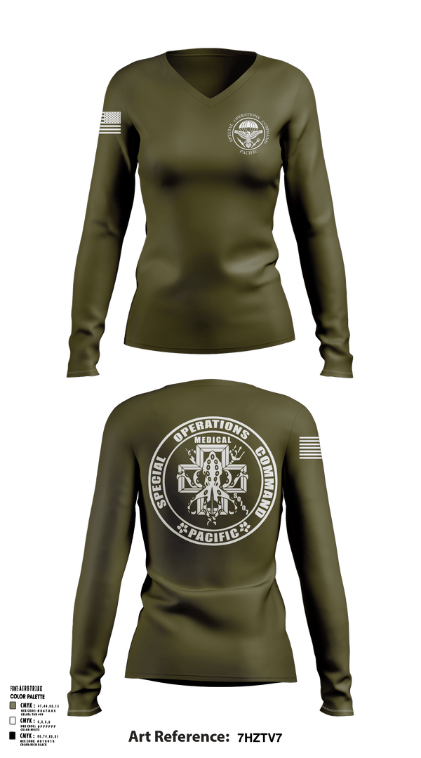 SOCPAC SOJ07 1184391 Women's Long Sleeve V-neck Shirt - 2