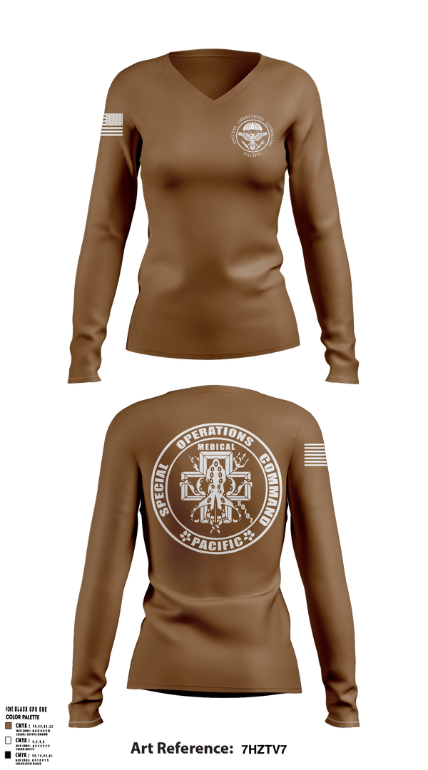 SOCPAC SOJ07 1184391 Women's Long Sleeve V-neck Shirt - 4