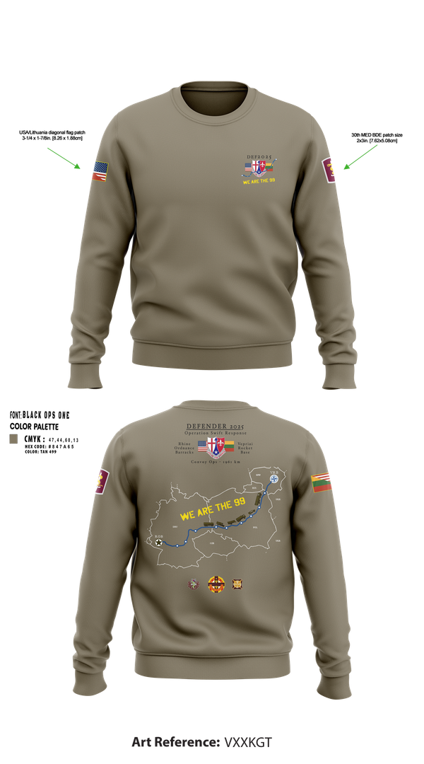 Crew Neck Sweatshirt, 30th MED BDE DEF25, , Teamtime, Team time, sublimation, custom sports apparel, team uniforms, spirit wear, spiritwear, sports uniforms, custom shirts, team store, custom team store, fundraiser sports, apparel fundraiser