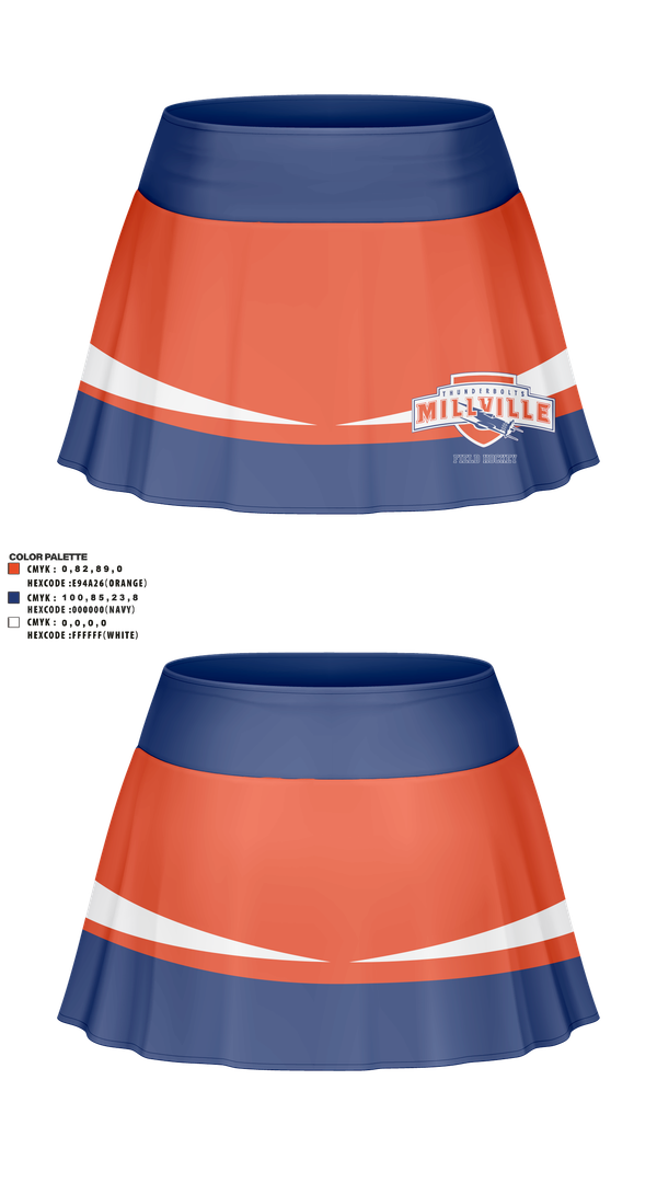 Skort, Millville Thunderbolts Field Hockey, Field Hockey, Teamtime, Team time, sublimation, custom sports apparel, team uniforms, spirit wear, spiritwear, sports uniforms, custom shirts, team store, custom team store, fundraiser sports, apparel fundraiser