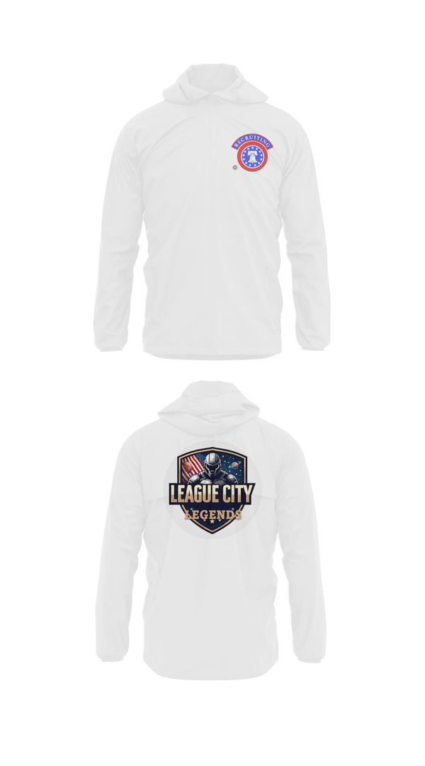 Windbreaker, LEAGUE CITY RECRUITING, Army, Teamtime, Team time, sublimation, custom sports apparel, team uniforms, spirit wear, spiritwear, sports uniforms, custom shirts, team store, custom team store, fundraiser sports, apparel fundraiser