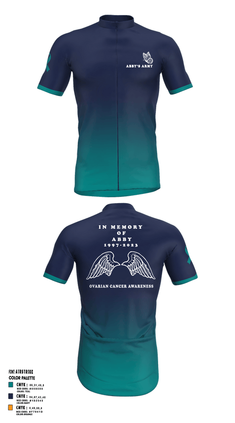 Abby's Army Pelotonia 94779993 Cycling Jersey - 2