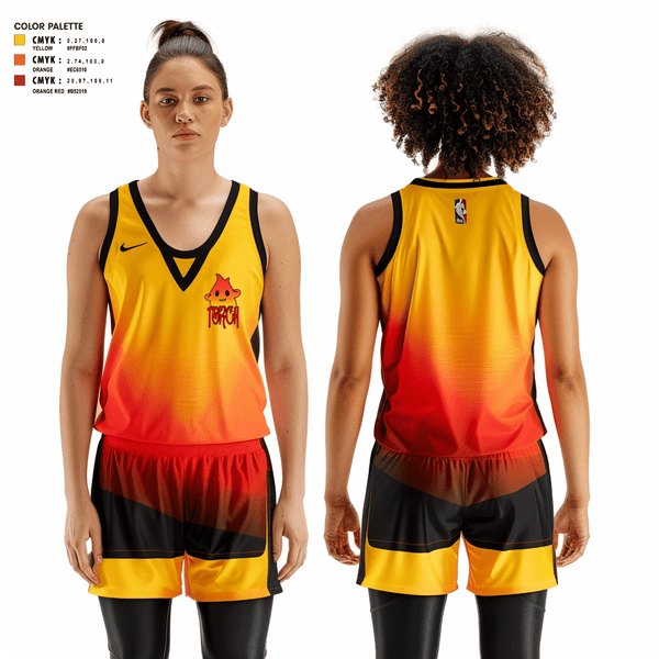 TORCH 1756275 Womens Basketball Jersey -2
