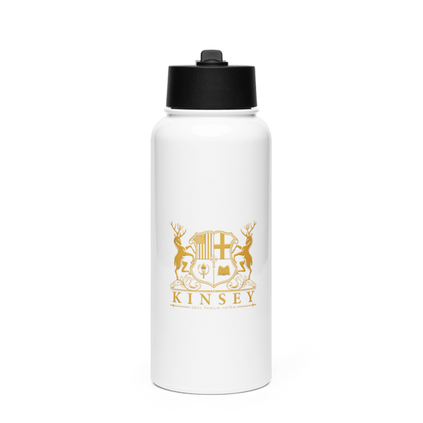 Kinsey 18916656 Stainless Steel Water Bottle with a Straw Lid
