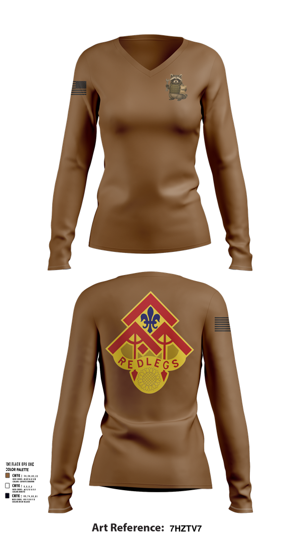 Womens Long Sleeve Vneck Shirt, 130th FAB, Army, Teamtime, Team time, sublimation, custom sports apparel, team uniforms, spirit wear, spiritwear, sports uniforms, custom shirts, team store, custom team store, fundraiser sports, apparel fundraiser