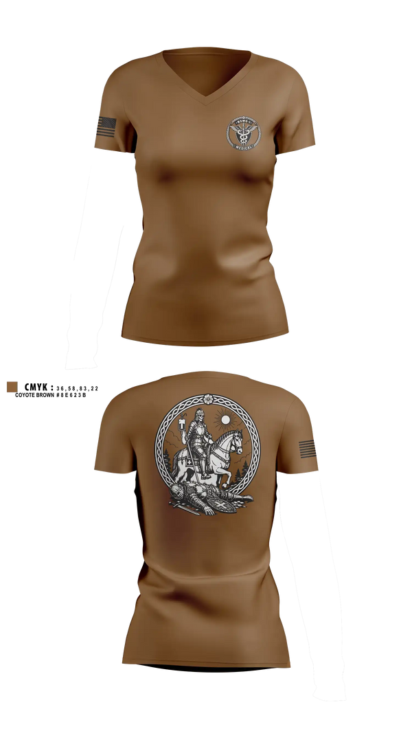 Womens Short Sleeve Vneck Shirt, NSWG-1 Medical, Navy, Teamtime, Team time, sublimation, custom sports apparel, team uniforms, spirit wear, spiritwear, sports uniforms, custom shirts, team store, custom team store, fundraiser sports, apparel fundraiser