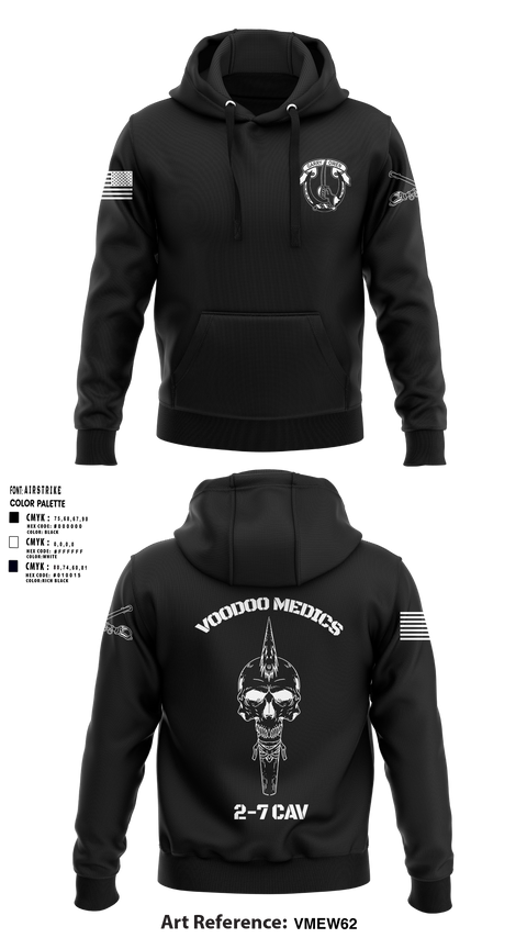 Med platoon, HHC, 2-7 CAV, 3ABCT, 1CD 61958470 Hoodie - 2
