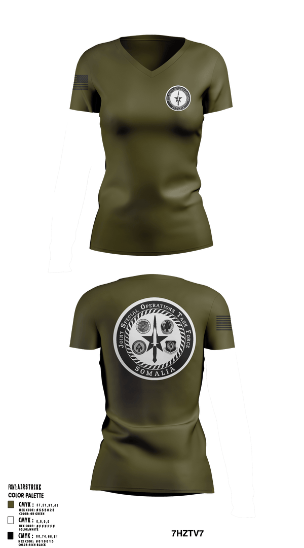 3rd SFG (A) 72510025 Women's Short Sleeve V-neck Shirt - 3