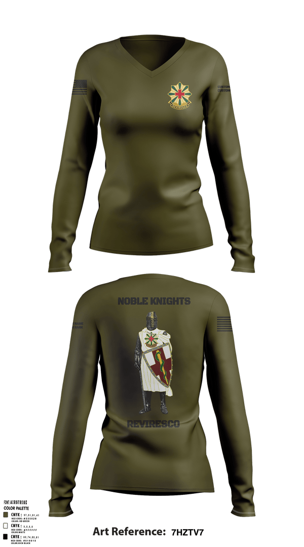 528th Hospital Center 20721004 Women's Long Sleeve V-neck Shirt - 2