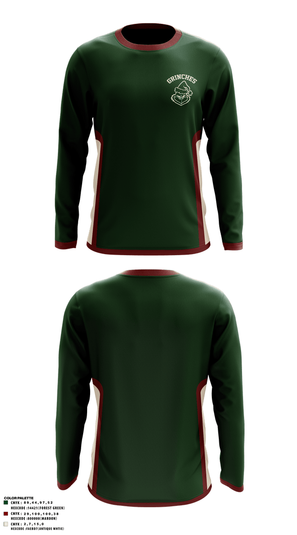 GRINCHES 25708713 Long Sleeve Performance Shirt - 1