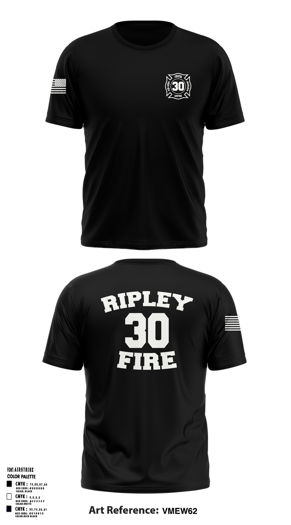 Ripley vol. fire dept 96046558 Short Sleeve Performance Shirt - 1