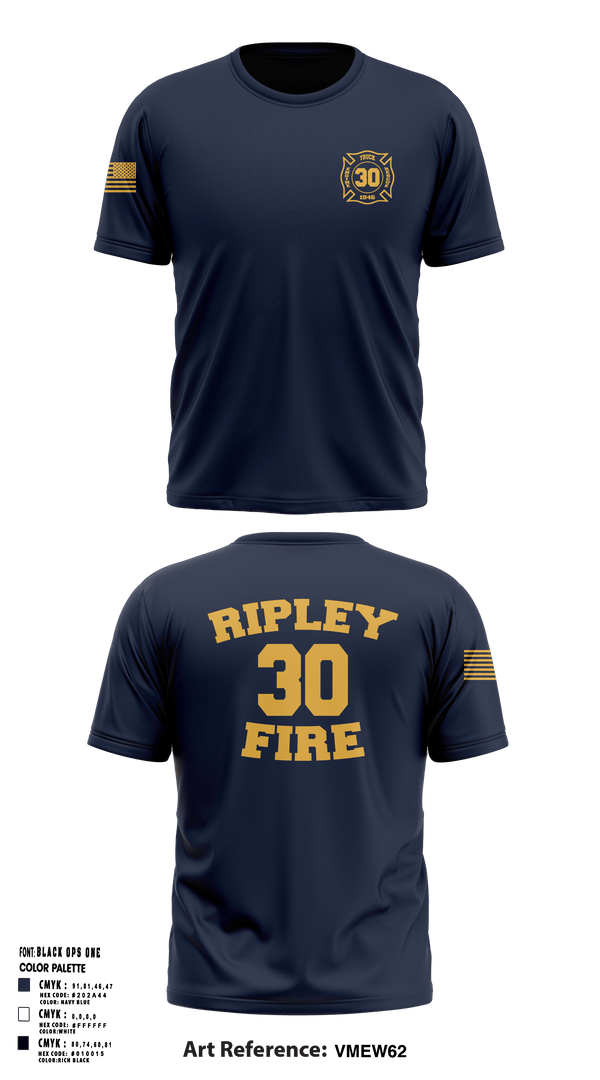 Ripley vol. fire dept 96046558 Short Sleeve Performance Shirt - 2