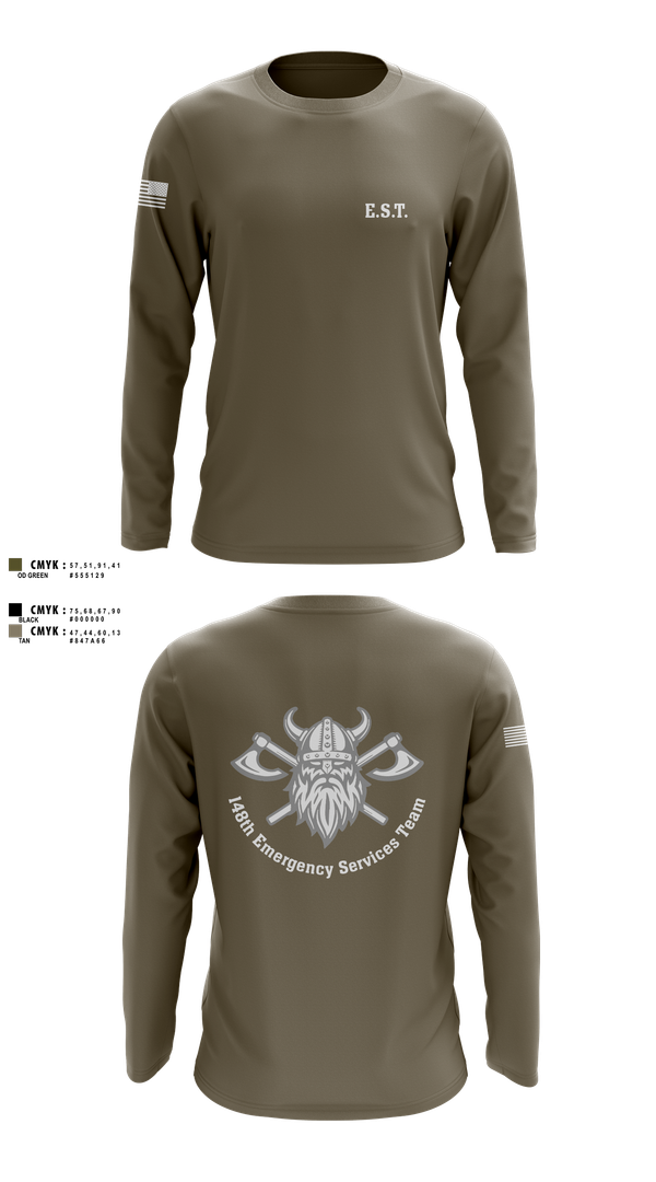 Long Sleeve Performance Shirt, 148th E.S.T., Police, Teamtime, Team time, sublimation, custom sports apparel, team uniforms, spirit wear, spiritwear, sports uniforms, custom shirts, team store, custom team store, fundraiser sports, apparel fundraiser