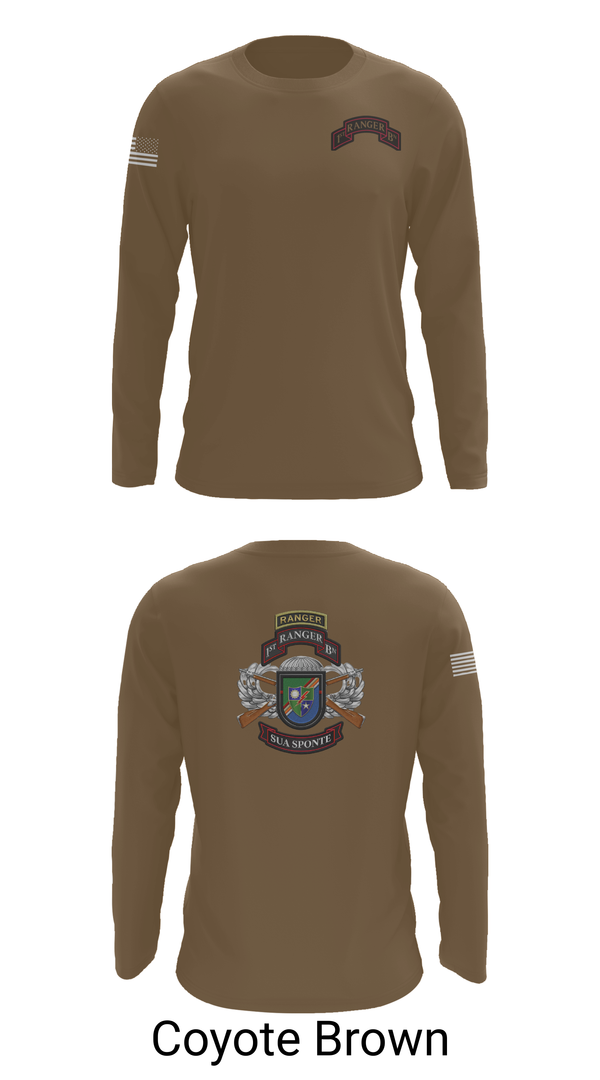 Long Sleeve Performance Shirt, 1/75 Ranger Battalion, Army, Teamtime, Team time, sublimation, custom sports apparel, team uniforms, spirit wear, spiritwear, sports uniforms, custom shirts, team store, custom team store, fundraiser sports, apparel fundraiser
