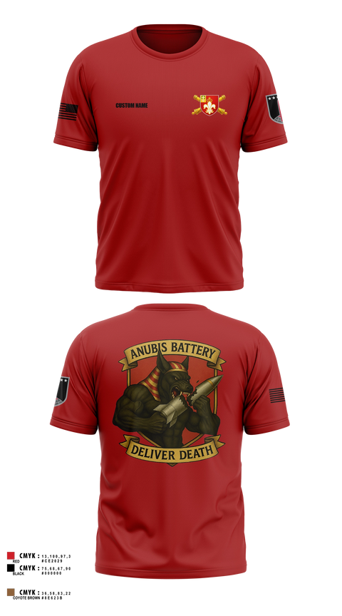 Short Sleeve Performance Shirt, Anubis Battery, 3-12 FA, Army, Teamtime, Team time, sublimation, custom sports apparel, team uniforms, spirit wear, spiritwear, sports uniforms, custom shirts, team store, custom team store, fundraiser sports, apparel fundraiser