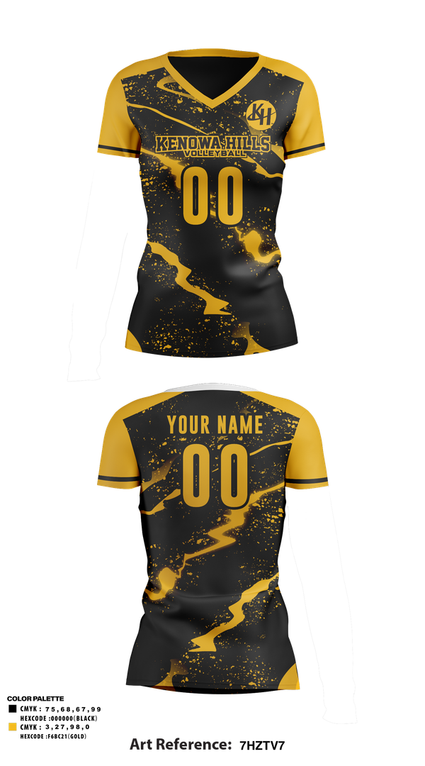 Womens Short Sleeve Vneck Shirt, Kenowa Hills Volleyball, Women's Volleyball, Teamtime, Team time, sublimation, custom sports apparel, team uniforms, spirit wear, spiritwear, sports uniforms, custom shirts, team store, custom team store, fundraiser sports, apparel fundraiser