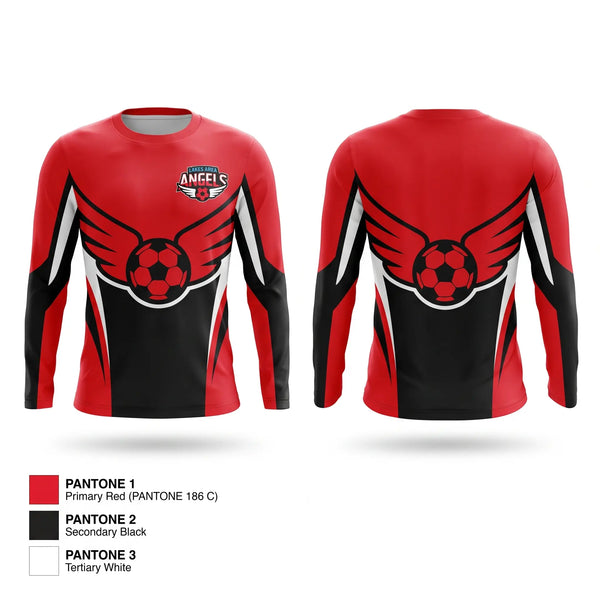 Long Sleeve Performance Shirt, Lakes Area Angels, Women's Soccer, Teamtime, Team time, sublimation, custom sports apparel, team uniforms, spirit wear, spiritwear, sports uniforms, custom shirts, team store, custom team store, fundraiser sports, apparel fundraiser