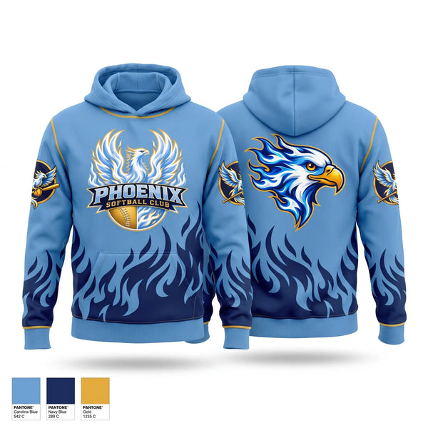 Hoodie, New Jersey Phoenix, Softball, Teamtime, Team time, sublimation, custom sports apparel, team uniforms, spirit wear, spiritwear, sports uniforms, custom shirts, team store, custom team store, fundraiser sports, apparel fundraiser