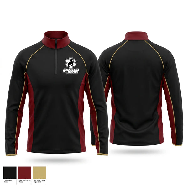 Quarter Zip Jacket, Killdeer Area Ambulance, EMS/EMT, Teamtime, Team time, sublimation, custom sports apparel, team uniforms, spirit wear, spiritwear, sports uniforms, custom shirts, team store, custom team store, fundraiser sports, apparel fundraiser
