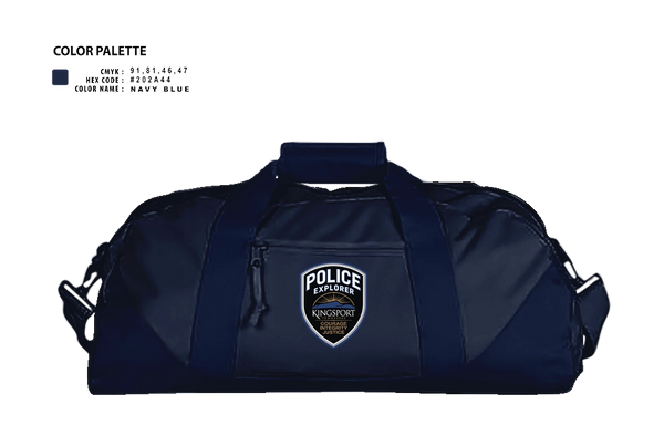 Duffle Bag, Kingsport Police Explorer Post, Police, Teamtime, Team time, sublimation, custom sports apparel, team uniforms, spirit wear, spiritwear, sports uniforms, custom shirts, team store, custom team store, fundraiser sports, apparel fundraiser